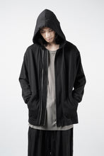 画像をギャラリービューアに読み込む, OBLADI DOUBLE ZIPPERS WITH HOOD CARDIGAN (BLACK)