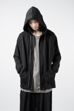 画像をギャラリービューアに読み込む, OBLADI DOUBLE ZIPPERS WITH HOOD CARDIGAN (BLACK)
