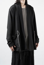 Load image into Gallery viewer, OBLADI CARDIGAN WITH BEIGE STITCHED POCKET (BLACK)