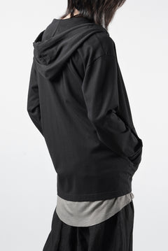 画像をギャラリービューアに読み込む, OBLADI DOUBLE ZIPPERS WITH HOOD CARDIGAN (BLACK)