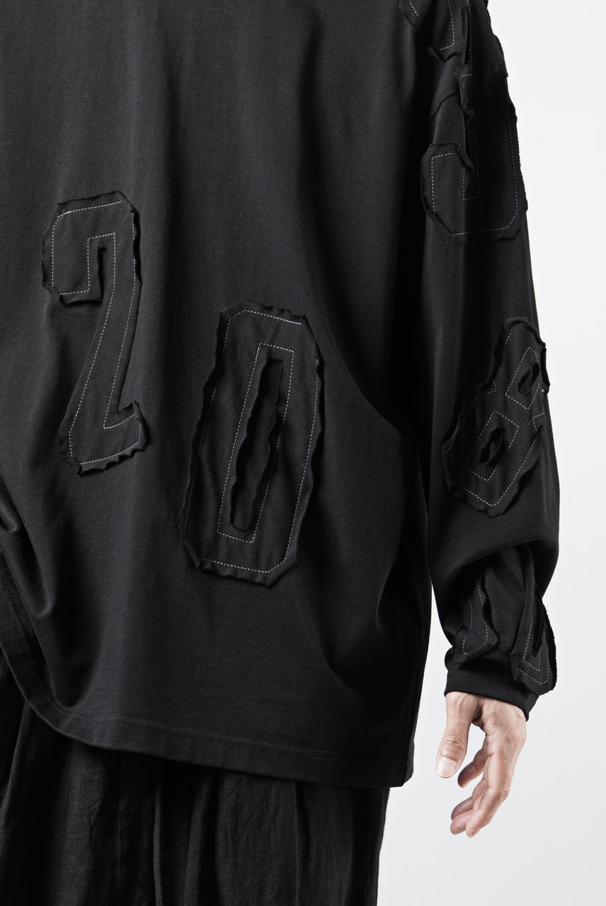 画像をギャラリービューアに読み込む, OBLADI NUMBERS LONG SLEEVES T-SHIRT (BLACK)