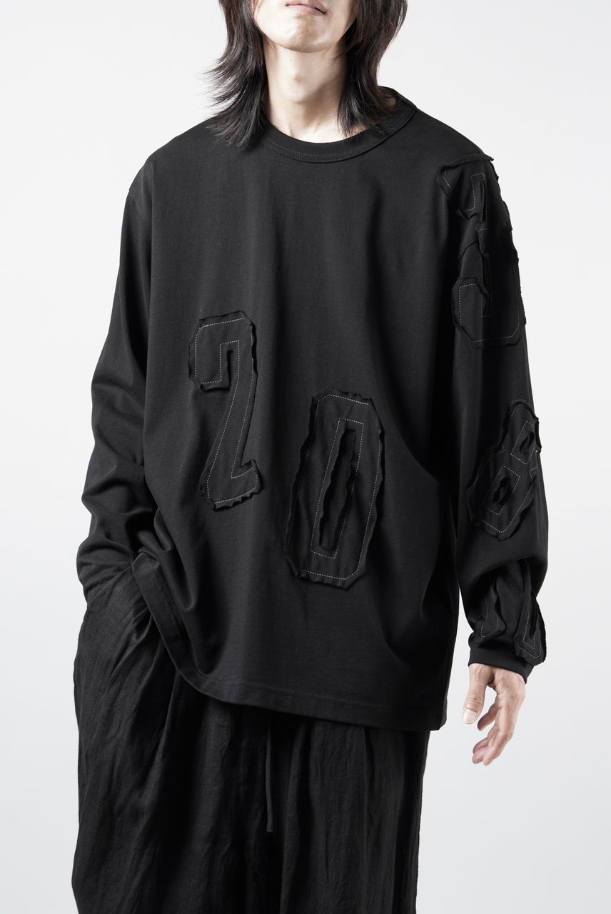 画像をギャラリービューアに読み込む, OBLADI NUMBERS LONG SLEEVES T-SHIRT (BLACK)