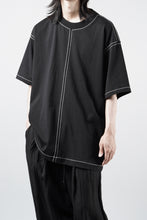 Load image into Gallery viewer, OBLADI BEIGE STITCHES ON BLACK T-SHIRT (BLACK)