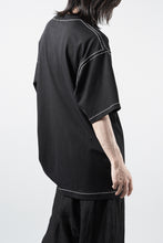 Load image into Gallery viewer, OBLADI BEIGE STITCHES ON BLACK T-SHIRT (BLACK)