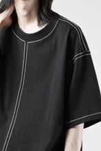 Load image into Gallery viewer, OBLADI BEIGE STITCHES ON BLACK T-SHIRT (BLACK)