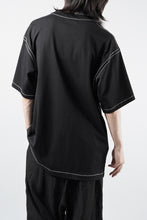 Load image into Gallery viewer, OBLADI BEIGE STITCHES ON BLACK T-SHIRT (BLACK)