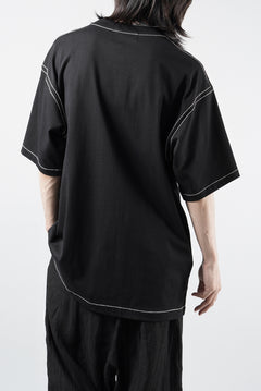 Load image into Gallery viewer, OBLADI BEIGE STITCHES ON BLACK T-SHIRT (BLACK)