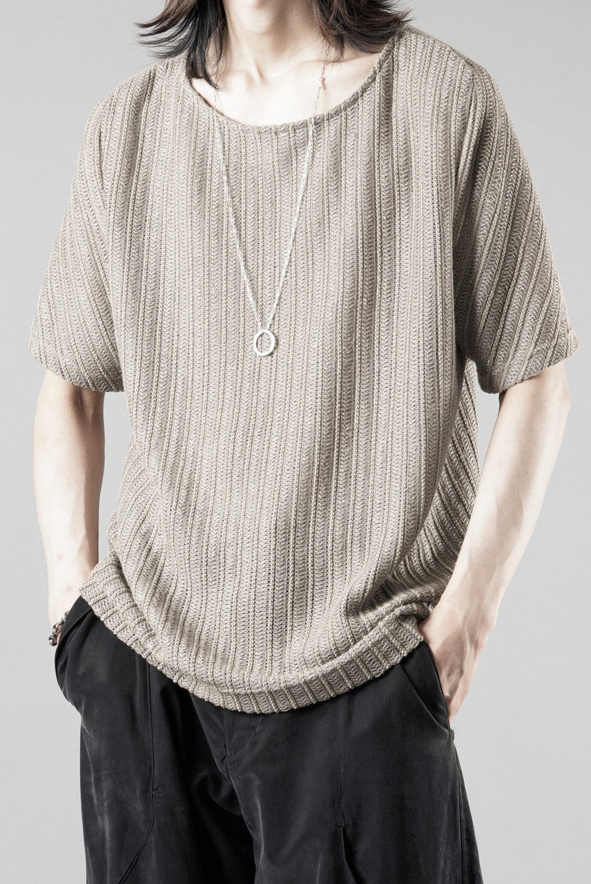 Load image into Gallery viewer, OPPOSE DUALITY exclusive HALF SLEEVE T-SHIRTS WAVE / RUSSELL KNIT JERSEY (BEIGE)
