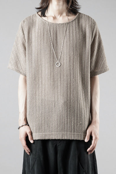 OPPOSE DUALITY exclusive HALF SLEEVE T-SHIRTS WAVE / RUSSELL KNIT JERSEY (BEIGE)