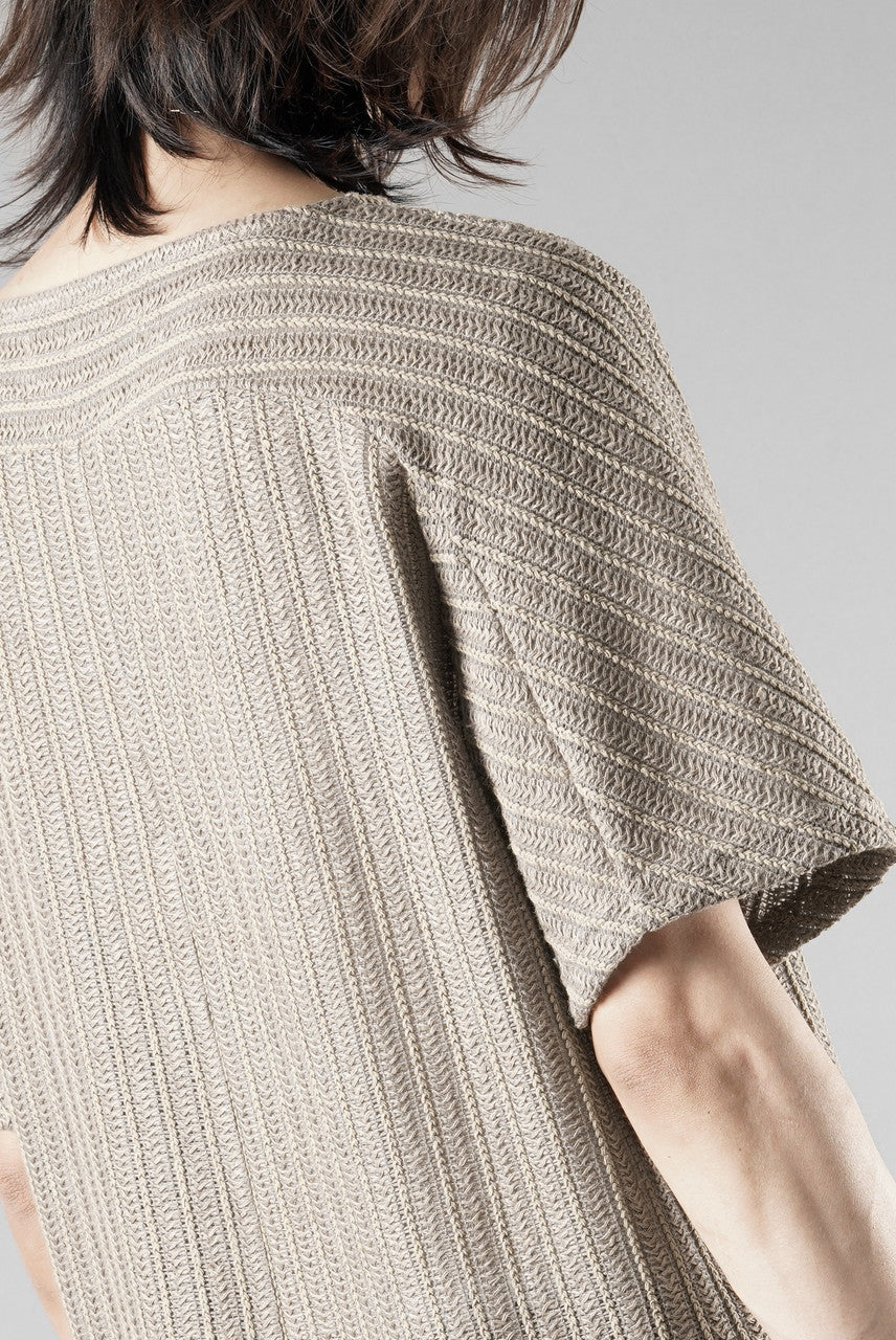 Load image into Gallery viewer, OPPOSE DUALITY exclusive HALF SLEEVE T-SHIRTS WAVE / RUSSELL KNIT JERSEY (BEIGE)