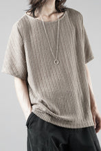 Load image into Gallery viewer, OPPOSE DUALITY exclusive HALF SLEEVE T-SHIRTS WAVE / RUSSELL KNIT JERSEY (BEIGE)