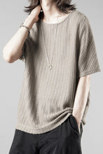 Load image into Gallery viewer, OPPOSE DUALITY exclusive HALF SLEEVE T-SHIRTS WAVE / RUSSELL KNIT JERSEY (BEIGE)