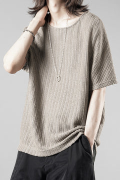 Load image into Gallery viewer, OPPOSE DUALITY exclusive HALF SLEEVE T-SHIRTS WAVE / RUSSELL KNIT JERSEY (BEIGE)