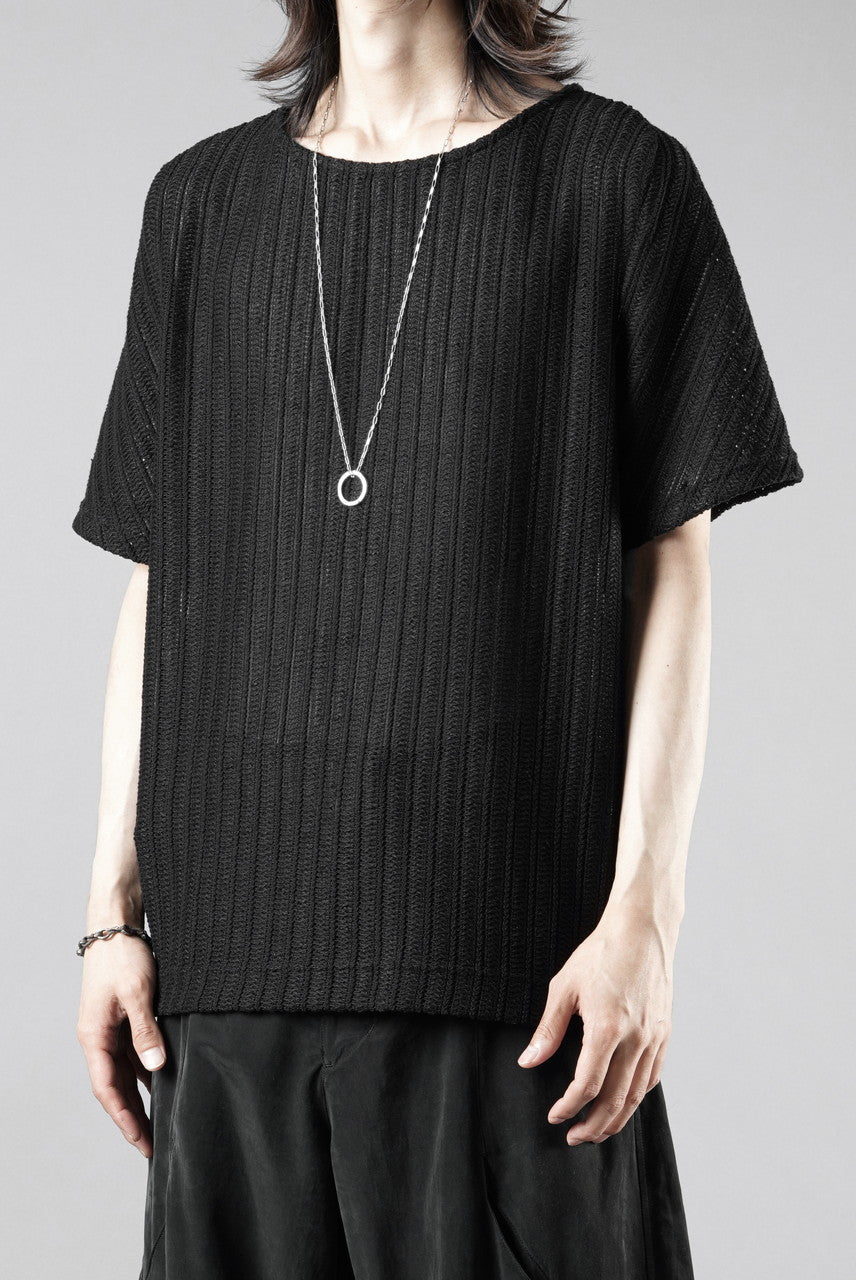 Load image into Gallery viewer, OPPOSE DUALITY exclusive HALF SLEEVE T-SHIRTS WAVE / RUSSELL KNIT JERSEY (BLACK)