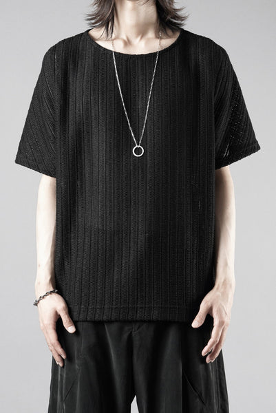 OPPOSE DUALITY exclusive HALF SLEEVE T-SHIRTS WAVE / RUSSELL KNIT JERSEY (BLACK)