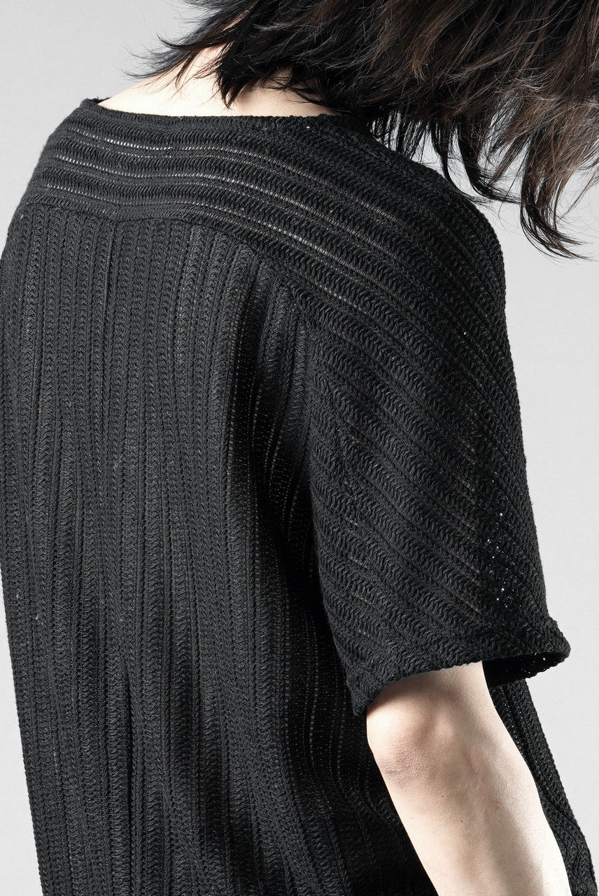 Load image into Gallery viewer, OPPOSE DUALITY exclusive HALF SLEEVE T-SHIRTS WAVE / RUSSELL KNIT JERSEY (BLACK)