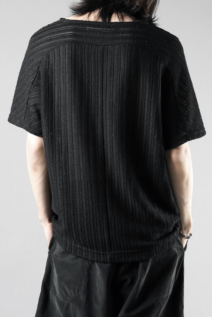 Load image into Gallery viewer, OPPOSE DUALITY exclusive HALF SLEEVE T-SHIRTS WAVE / RUSSELL KNIT JERSEY (BLACK)