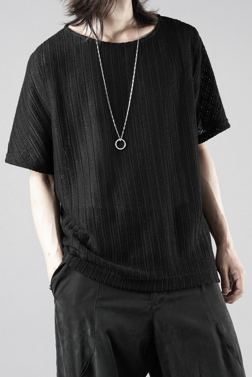 Load image into Gallery viewer, OPPOSE DUALITY exclusive HALF SLEEVE T-SHIRTS WAVE / RUSSELL KNIT JERSEY (BLACK)