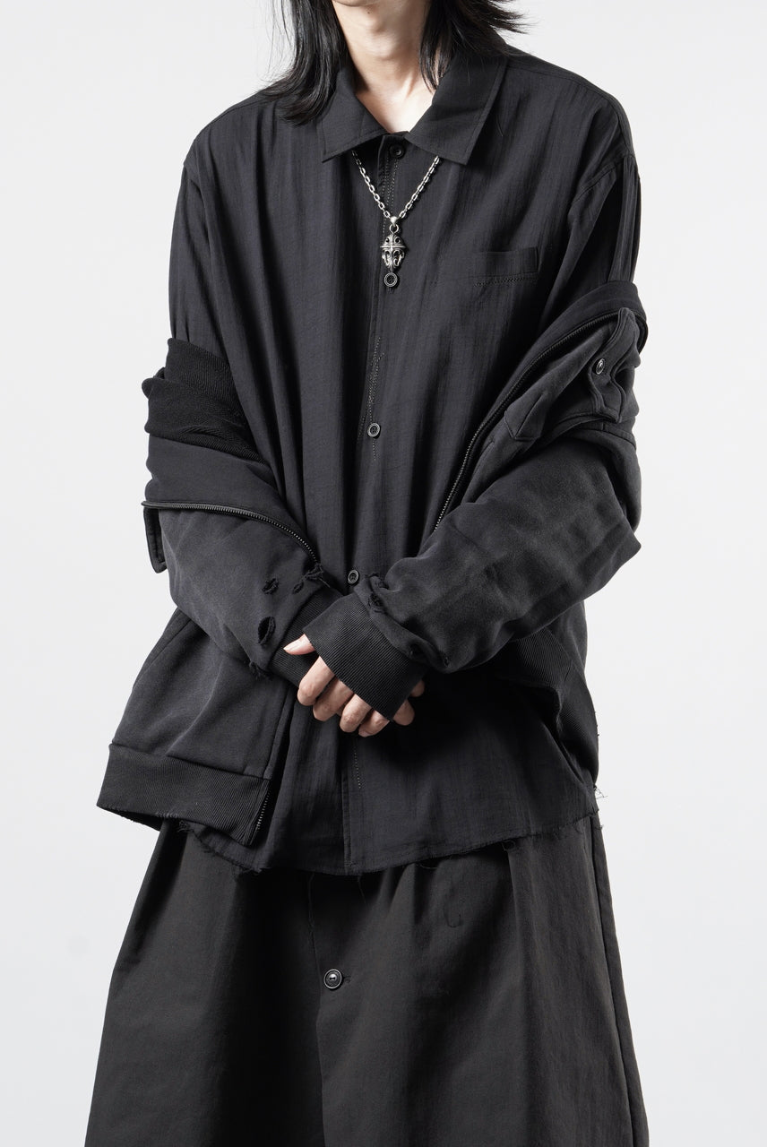 画像をギャラリービューアに読み込む, Professor.E EMBROIDERED SHIRT (BLACK)