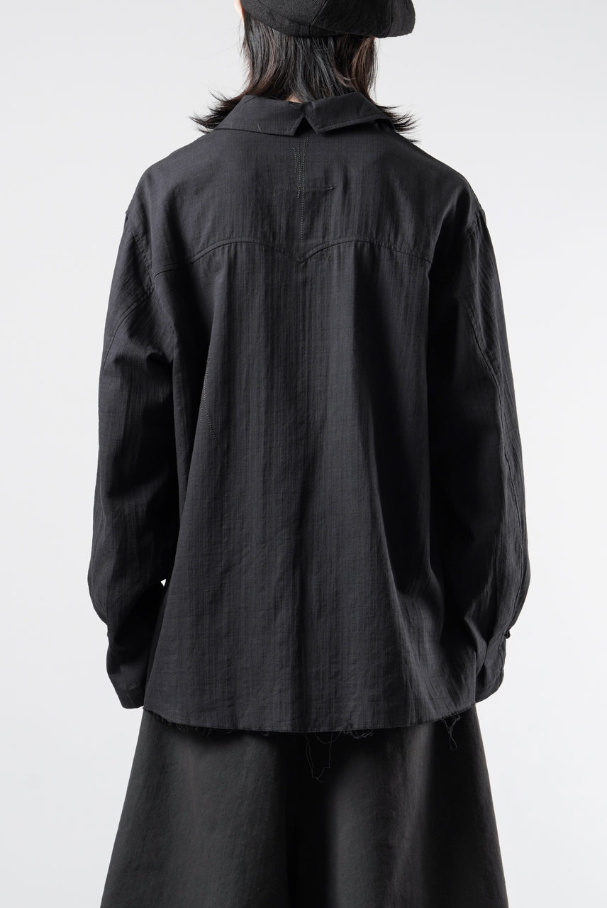 画像をギャラリービューアに読み込む, Professor.E EMBROIDERED SHIRT (BLACK)