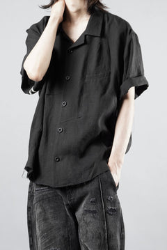 Load image into Gallery viewer, Professor.E CHECK SHORT SLEEVE SHIRT (BLACK)
