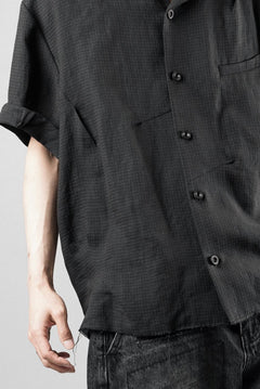 Load image into Gallery viewer, Professor.E CHECK SHORT SLEEVE SHIRT (BLACK)