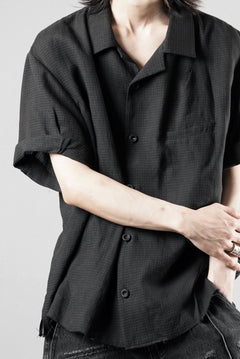 Load image into Gallery viewer, Professor.E CHECK SHORT SLEEVE SHIRT (BLACK)