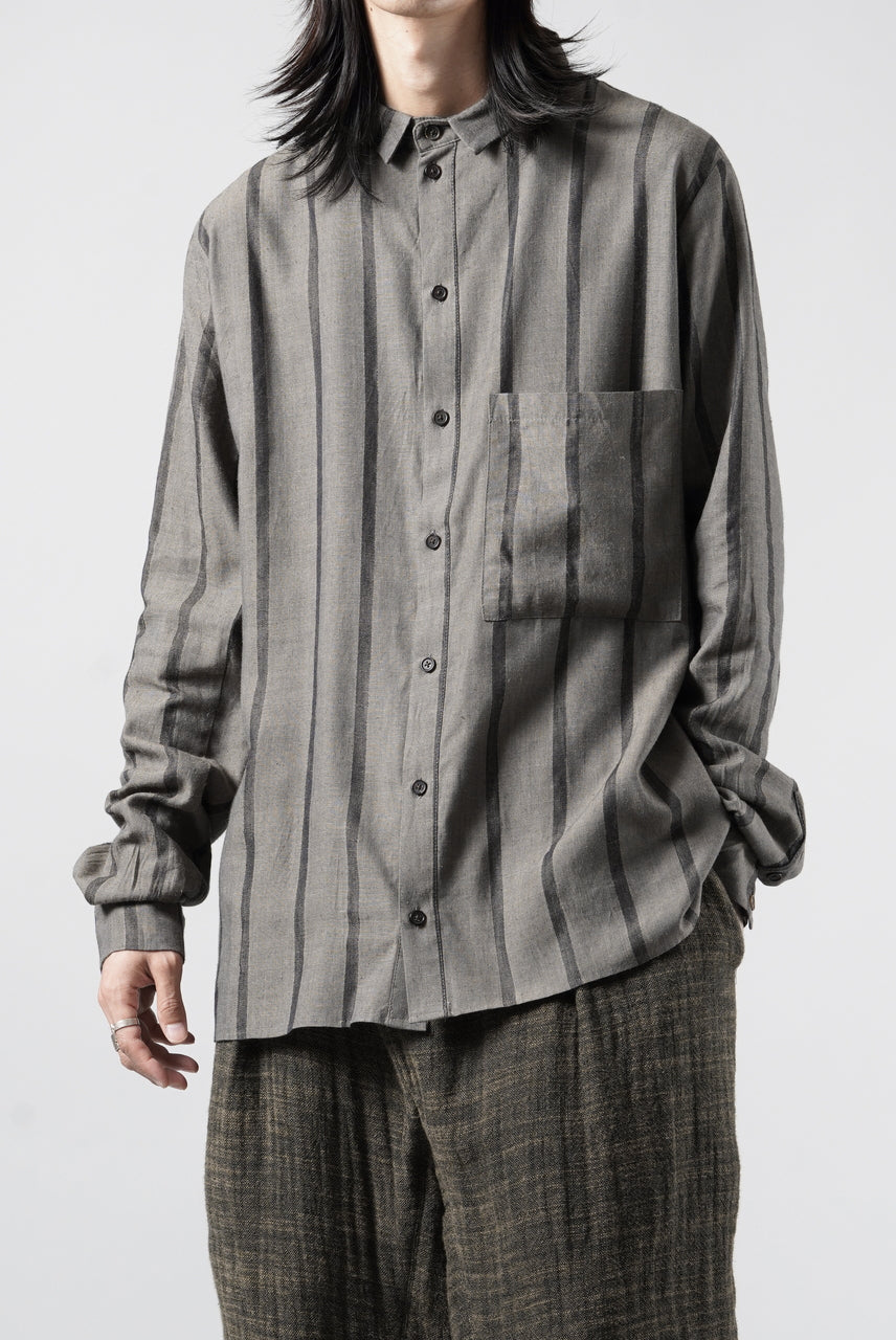 画像をギャラリービューアに読み込む, Aleksandr Manamis STRIPE BUTTON COLLAR SHIRT (STRIPE)