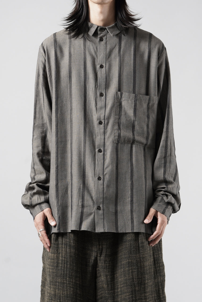 画像をギャラリービューアに読み込む, Aleksandr Manamis STRIPE BUTTON COLLAR SHIRT (STRIPE)