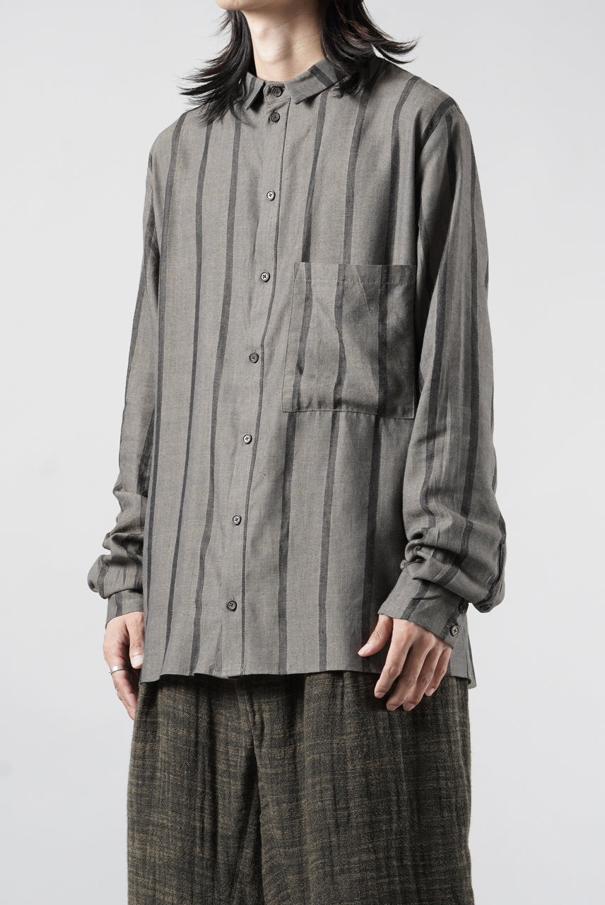 画像をギャラリービューアに読み込む, Aleksandr Manamis STRIPE BUTTON COLLAR SHIRT (STRIPE)