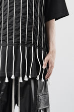 画像をギャラリービューアに読み込む, OBLADI LACE STRIPE UNDER BLACK MESH T-SHIRT (BLACK)