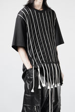 画像をギャラリービューアに読み込む, OBLADI LACE STRIPE UNDER BLACK MESH T-SHIRT (BLACK)
