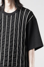 画像をギャラリービューアに読み込む, OBLADI LACE STRIPE UNDER BLACK MESH T-SHIRT (BLACK)