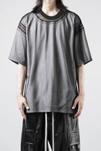 画像をギャラリービューアに読み込む, OBLADI MESH WITH PATCHWORK T-SHIRT (WHITE x BLACK)