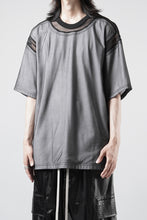 画像をギャラリービューアに読み込む, OBLADI MESH WITH PATCHWORK T-SHIRT (WHITE x BLACK)