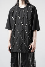 画像をギャラリービューアに読み込む, OBLADI ARGYLE JERSEY PATCHWORK T-SHIRT (BLACK x WHITE)