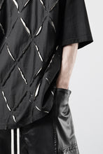 画像をギャラリービューアに読み込む, OBLADI ARGYLE JERSEY PATCHWORK T-SHIRT (BLACK x WHITE)