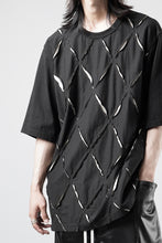 画像をギャラリービューアに読み込む, OBLADI ARGYLE JERSEY PATCHWORK T-SHIRT (BLACK x WHITE)