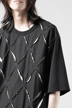画像をギャラリービューアに読み込む, OBLADI ARGYLE JERSEY PATCHWORK T-SHIRT (BLACK x WHITE)