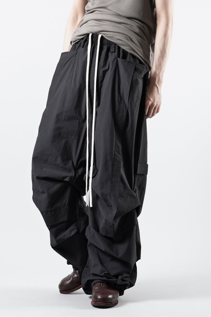画像をギャラリービューアに読み込む, A.F ARTEFACT TUCK WIDE PANTS / TYPEWRITER COTTON CLOTH (BLACK)