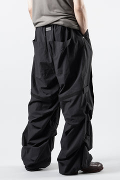 画像をギャラリービューアに読み込む, A.F ARTEFACT TUCK WIDE PANTS / TYPEWRITER COTTON CLOTH (BLACK)