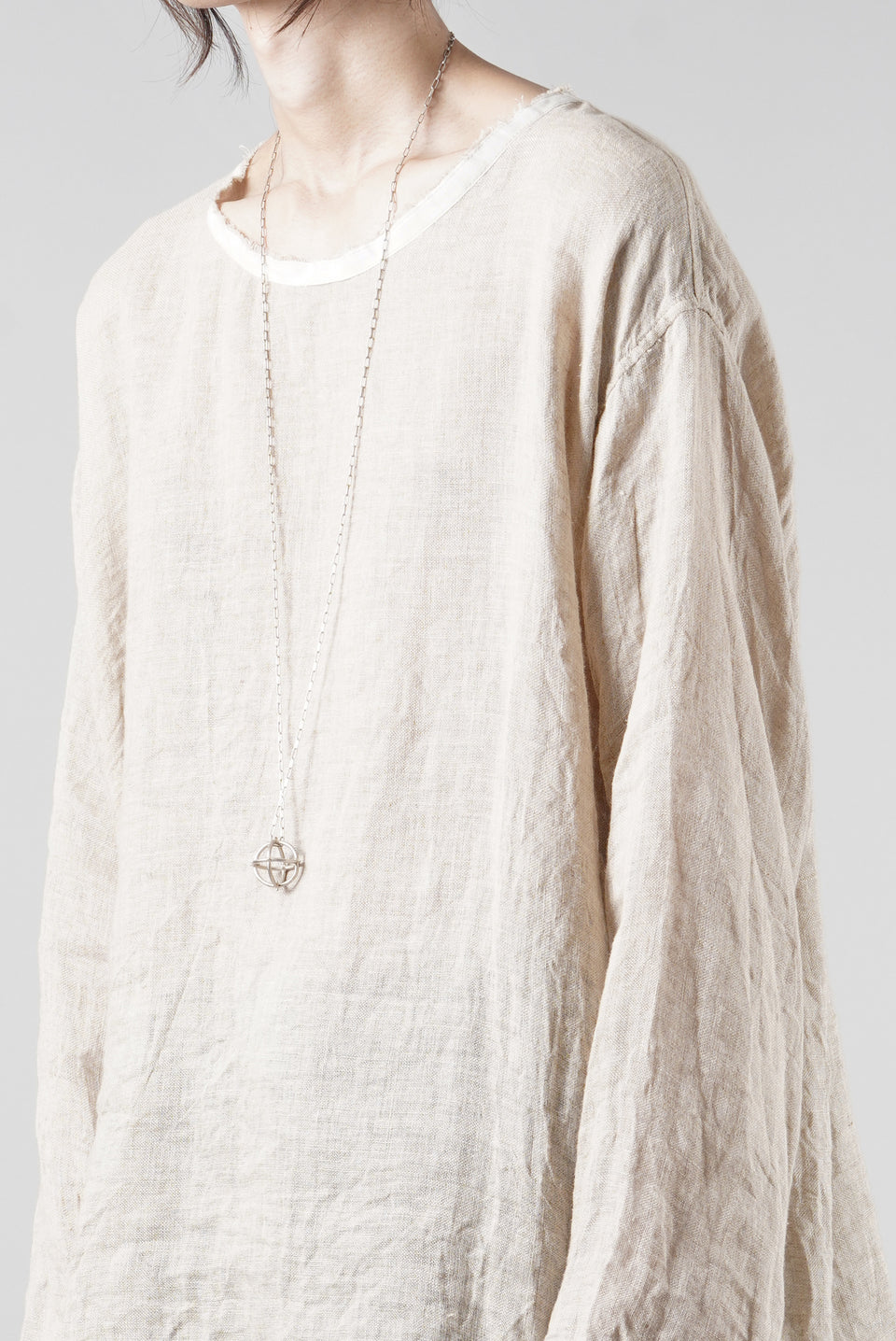 画像をギャラリービューアに読み込む, YUTA MATSUOKA pullover shirt / natural linen gauze (beige)