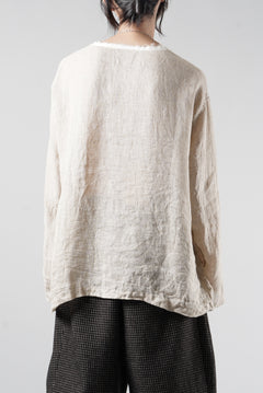 画像をギャラリービューアに読み込む, YUTA MATSUOKA pullover shirt / natural linen gauze (beige)