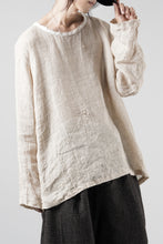 画像をギャラリービューアに読み込む, YUTA MATSUOKA pullover shirt / natural linen gauze (beige)