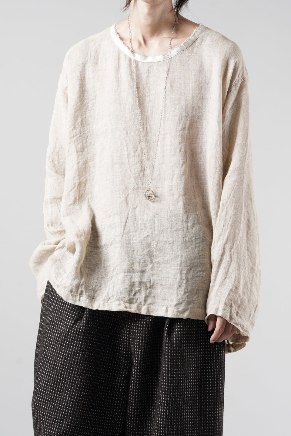画像をギャラリービューアに読み込む, YUTA MATSUOKA pullover shirt / natural linen gauze (beige)