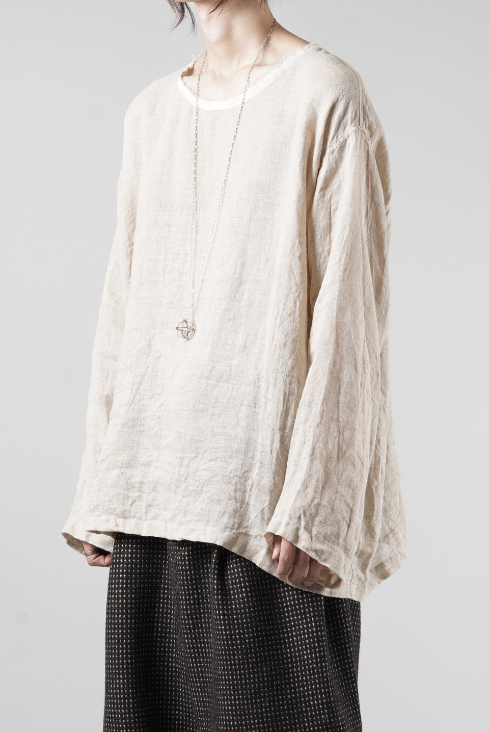 画像をギャラリービューアに読み込む, YUTA MATSUOKA pullover shirt / natural linen gauze (beige)