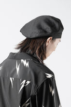 Load image into Gallery viewer, Y's for men x MASSES ADJUSTABLE BERET / LINEN CLOTH (BLACK)