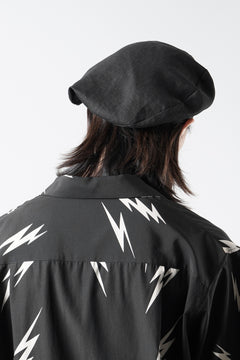 Load image into Gallery viewer, Y's for men x MASSES ADJUSTABLE BERET / LINEN CLOTH (BLACK)
