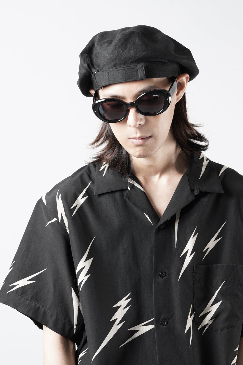 Load image into Gallery viewer, Y's for men x MASSES ADJUSTABLE BERET / LINEN CLOTH (BLACK)