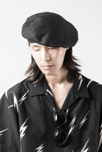 Load image into Gallery viewer, Y's for men x MASSES ADJUSTABLE BERET / LINEN CLOTH (BLACK)